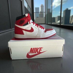 Nike Air Jordan 1 Retro High OG Shoes Mens Size 9.5 White Heritage 555088-161